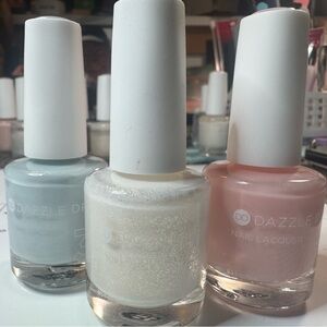 Nail Lacquer Set - Pink, White, Blue
